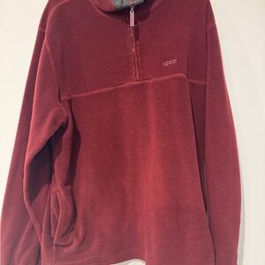 IZOD Men’s Medium Maroon Fleece Pullover Jacket